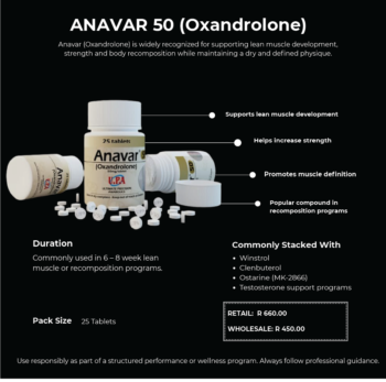 UPA Anavar 50 – Oxandrolone 50mg, 25 Tablets – image 2